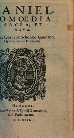 Daniel : comoedia sacra & nova