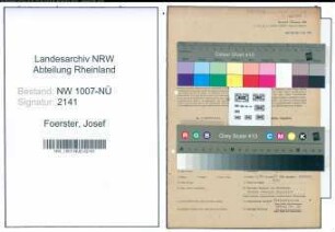 Entnazifizierung Josef Foerster , geb. 10.07.1914 (Viehkaufmann)