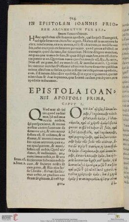 Epistola Ioannis Apostoli Prima
