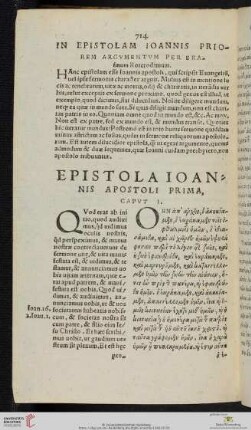 Epistola Ioannis Apostoli Prima