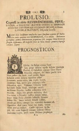 Prolusio.