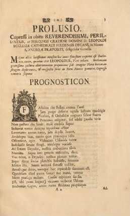 Prolusio.