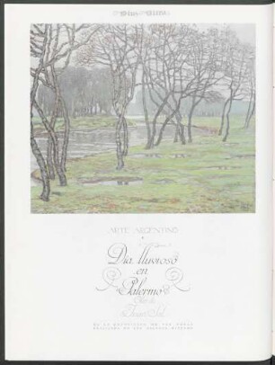 Arte argentino - "Día lluvioso en Palermo", óleo