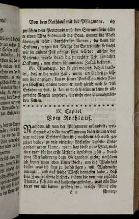 IX. Capitel. Vom Rothlauf.