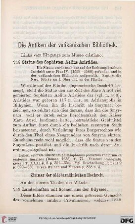 Die Antiken der vatikanischen Bibliothek
