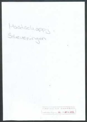 Maatschappij Zeebad Scheveningen , Schriftwechsel mit Wichert