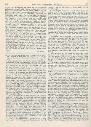 304-307 [Rezension] Lohmeyer, Ernst, Galiläa und Jerusalem