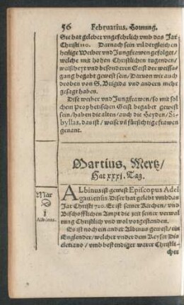Martius, Mertz/ Hat xxxi. Tag.