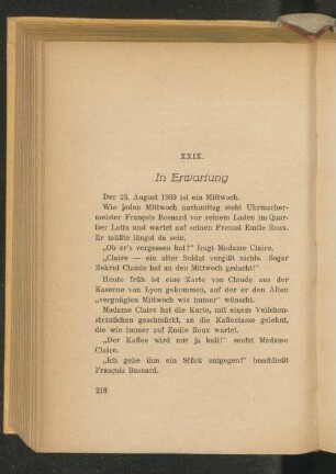 XXIX. In Erwartung