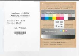 Entnazifizierung Wilhelm Noll , geb. 07.11.1910 (Maschinist)