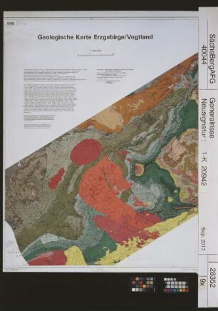 Geologische Karte Erzgebirge / Vogtland; 2. Auflage