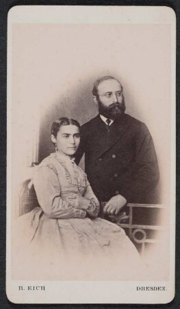 Doppelporträt (wohl Ehepaar Berndt) : Doppelporträt (wohl Ehepaar Berndt). Visitfoto