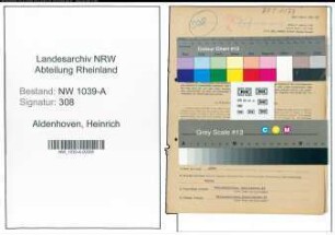 Entnazifizierung Heinrich Aldenhoven , geb. 06.07.1900 (Fleischermeister)