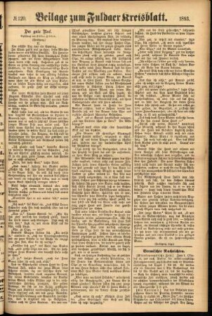 Zweite Ausgabe vom Donnerstag, den 12. Oktober 1893.