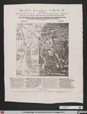 Martinus Lutherus SS. Theologiae D. Redivivus. H.e. Antitypus Orthodoxae Religionis Christiano-Lutheranae & Idolamaniae Pontificiae, Anno Seculari Lutherano Primo sacer