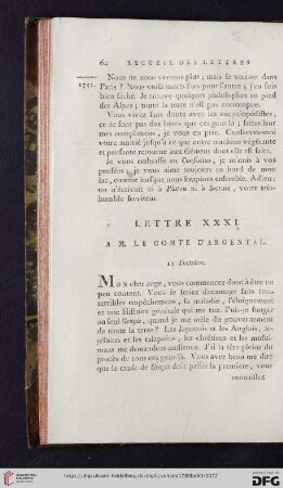 (Lettre XXXI - XL)