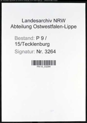 Heiratsregister Standesamt Tecklenburg