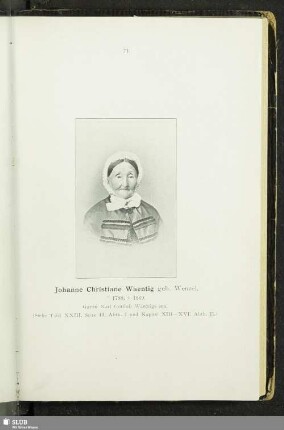 Johanne Christiane Waentig geb. Wenzel