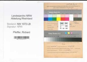 Entnazifizierung Richard Pfeiffer , geb. 10.08.1906 (Angestellter)