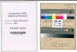 Entnazifizierung Agnes Schueller , geb. 15.04.1900 (Lehrerin)
