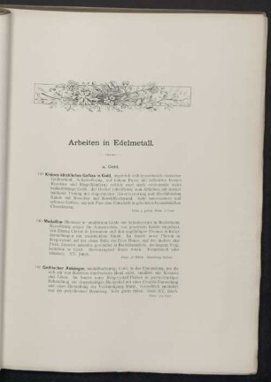 Arbeiten in Edelmetall