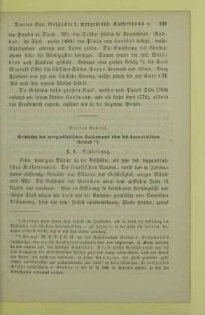 Viertes Kapitel. Geschichte des morgenländischen Kaiserthums oder des byzantinischen Reiches