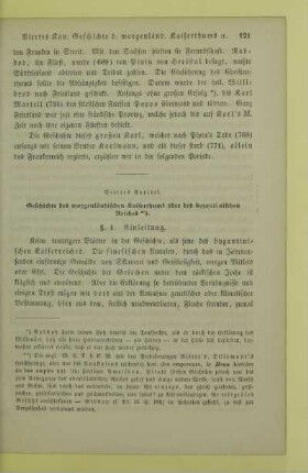 Viertes Kapitel. Geschichte des morgenländischen Kaiserthums oder des byzantinischen Reiches