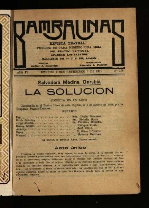 La solución : comedia en un acto