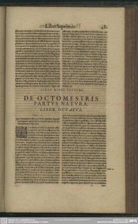 De Octomestris Partus Natura. Liber Octavus