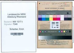 Entnazifizierung Erich Scherber , geb. 24.02.1912 (Autotransportgeschaeft)