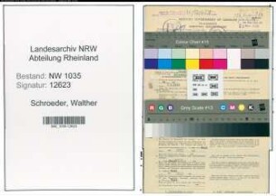 Entnazifizierung Walther Schroeder , geb. 06.06.1883 (Bergbeamter)