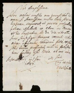 Brief von Johann Jakob Waldschmidt an Johann Dolaeus