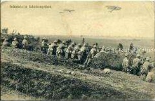 Deutsche Soldaten im Schützengraben