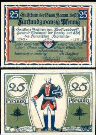 Hamm 25 Pfennig, Notgeldserie