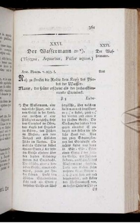 XXVI. Der Wassermann.