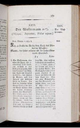 XXVI. Der Wassermann.