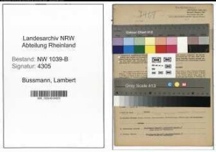 Entnazifizierung Lambert Bussmann , geb. 01.11.1900 (Postbeamter)