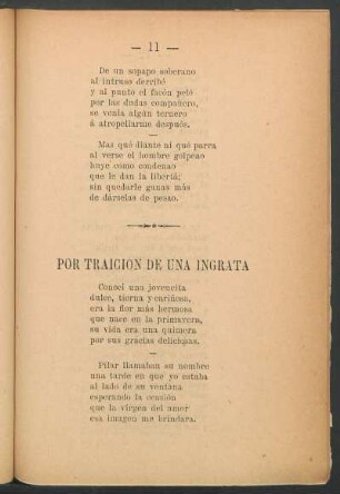 Por traición de una ingrata