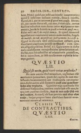 Classis VI. De Contractibus.