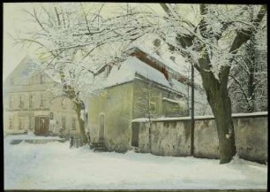 Langenhennersdorf : Langenhennersdorf. Rittergut, Dorfplatz. Winteraufnahme