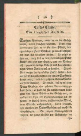 Eilftes Capitel. Ein tragischer Auftritt.