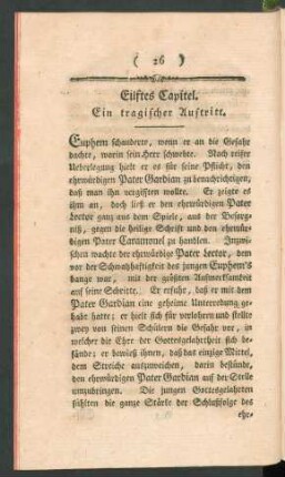 Eilftes Capitel. Ein tragischer Auftritt.