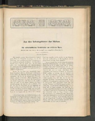 Die wirtschaftlichen Verhältnisse am mittleren Ramu.