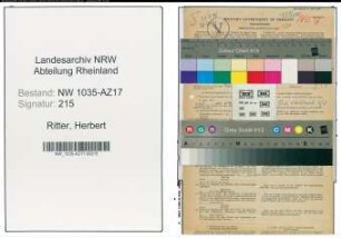 Entnazifizierung Herbert Ritter , geb. 15.07.1903 (Chemiker)