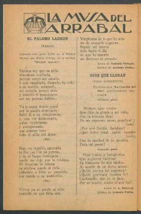 La musa del arrabal