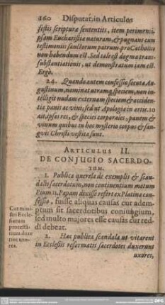 Articulus II. De Conjugio Sacerdotum