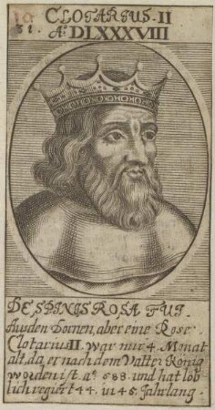 Bildnis des Clotarius II., König des Fränkischen Reiches