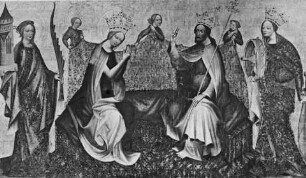 Graudenzer Altar, Schrein, obere Tafel: Marienkrönung