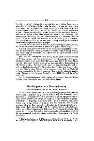 Weltbürgertum und Staatsgesinnung : eine Buchbesprechung