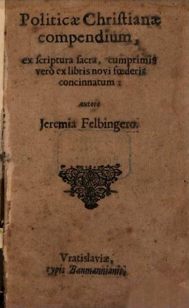 Politicae christianae compendium